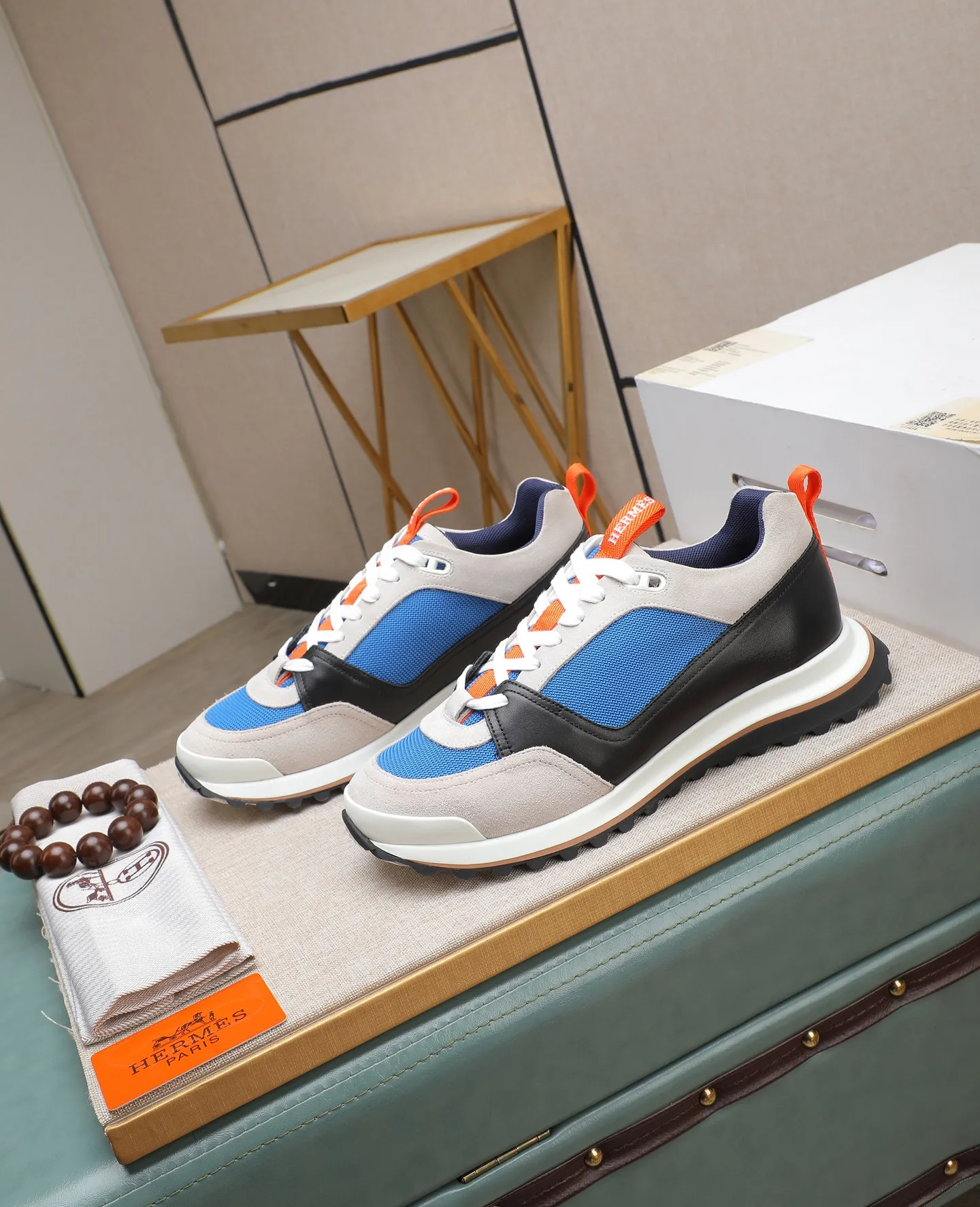 Men's shoes 💰760 Hermes🐴 25ss new autumn and winter products! Classic boot shape + British color matching design, imported calfskin, classic and durable! The original inverted mold last, the ultimate 1:1 shape, and the imported high-end cowhide presents a refined texture! Open the mold to customize the A-grade high-density private mold outsole with luxurious packaging! - Unique quality, 39-44 (38 45 46 customized)